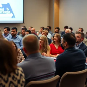 Small business owners participating in an asset protection seminar in Oklahoma City.