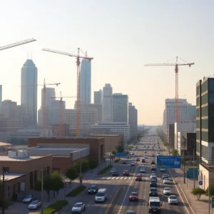 Oklahoma City skyline showing urban development