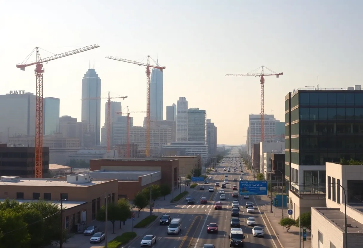 Oklahoma City skyline showing urban development
