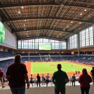 Modernized sports venue in Oklahoma City with LED lighting