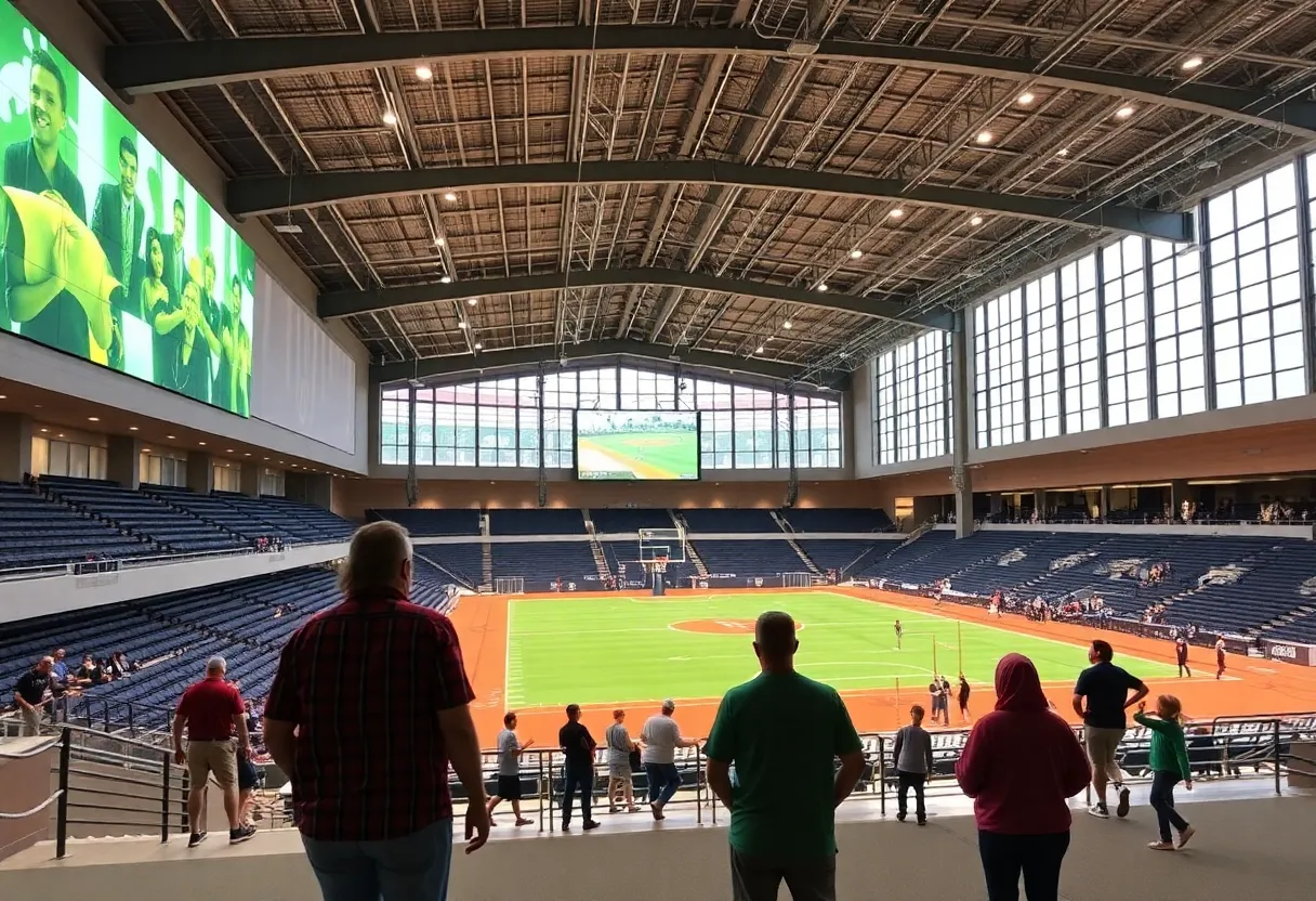 Modernized sports venue in Oklahoma City with LED lighting