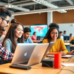 Students participating in a tech training program in Oklahoma City