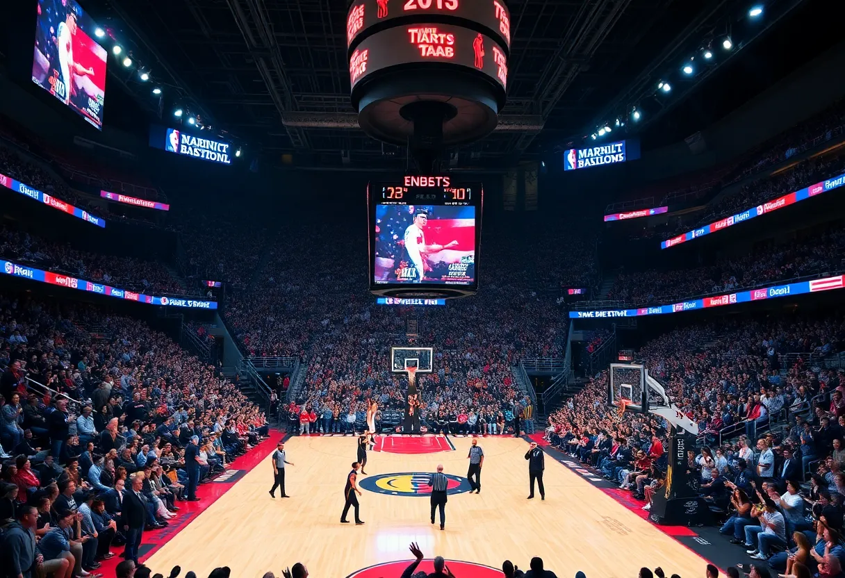 Fans cheering during the Thunder vs Rockets double-overtime game