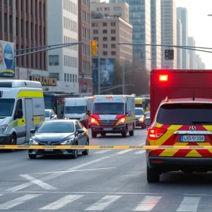 Emergency response teams managing a traffic collision scene in Oklahoma City