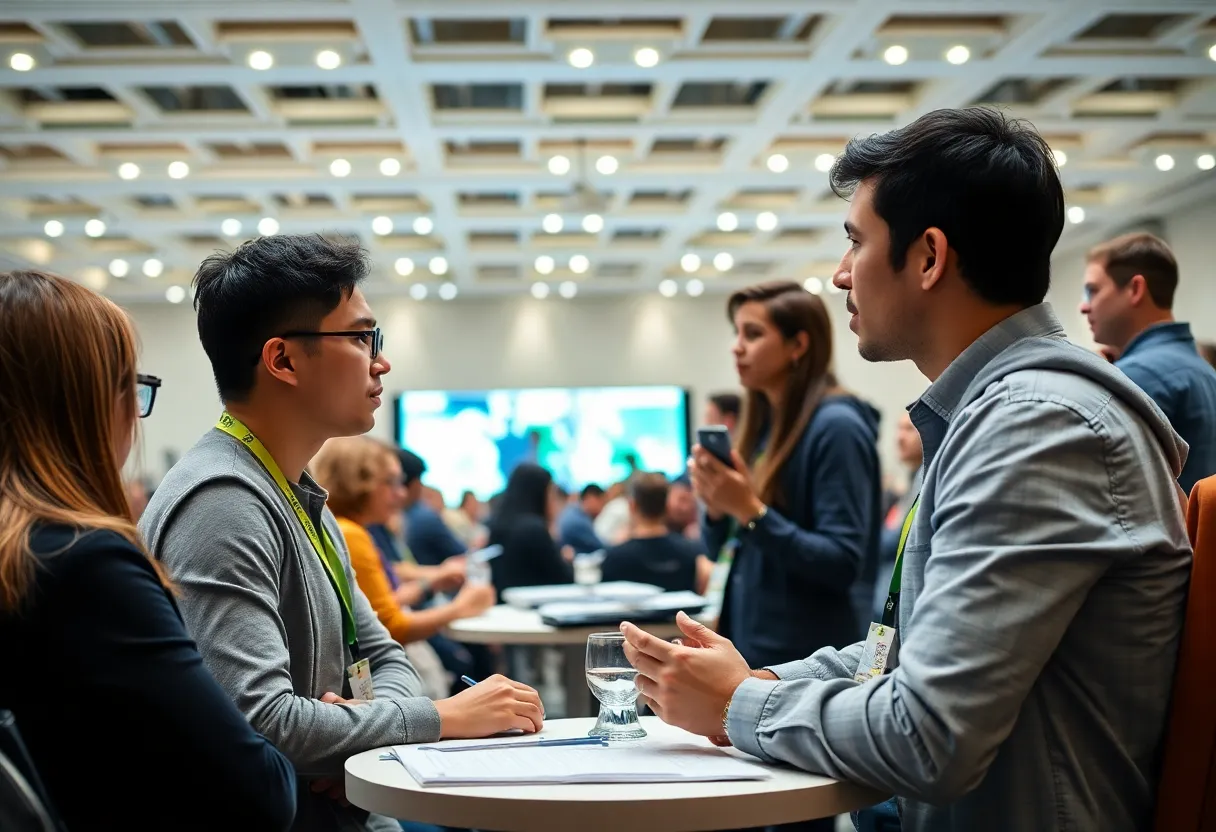 Participants engaging at the Oklahoma City University Innovation Summit focusing on AI and sustainable technology.