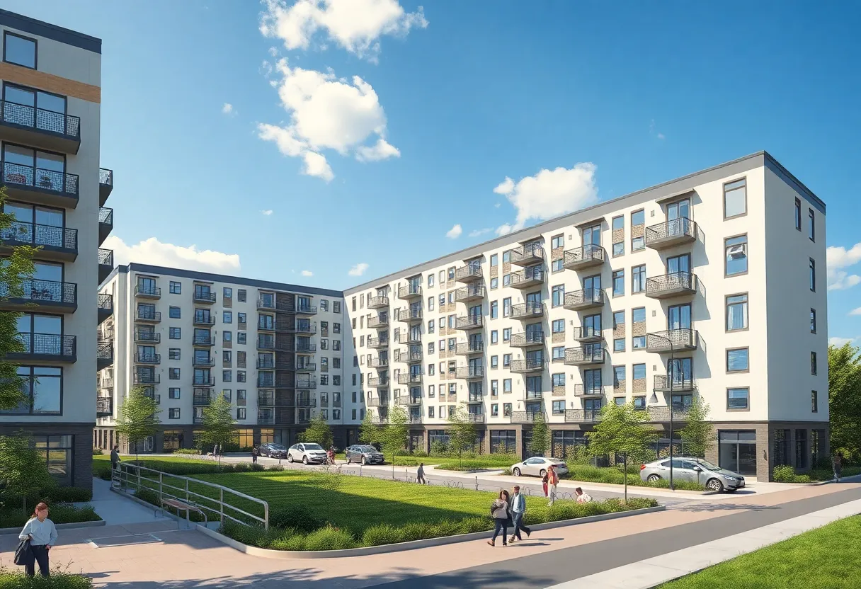 Artist's rendering of a new apartment complex for veterans in Oklahoma City.