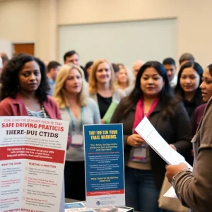 Community members discussing DUI awareness and prevention measures.