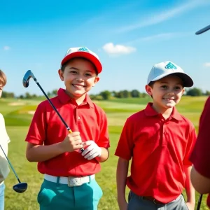 Young golfers participating in the Oklahoma Junior Golf Tour at Rose Creek Golf Club