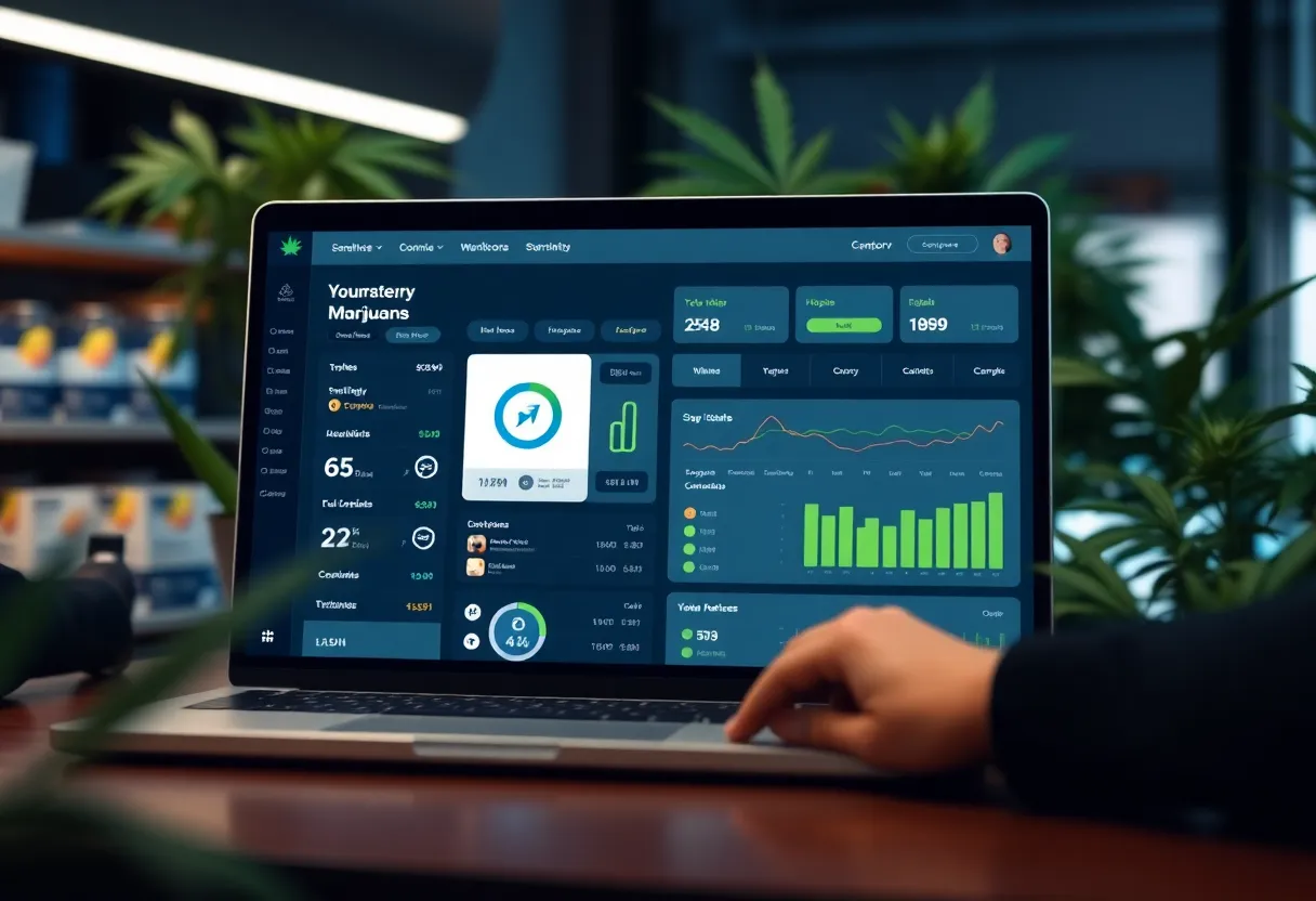 Digital interface of the Oklahoma MedPortal for medical marijuana operations.
