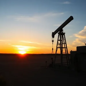 Oil drilling site in Oklahoma with modern technology
