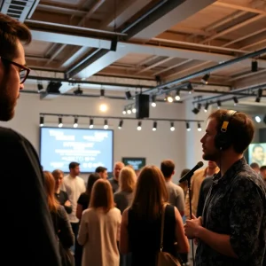 Participants networking at the Oklahoma Pitchfest+ event