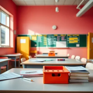 Classroom in an Oklahoma public school