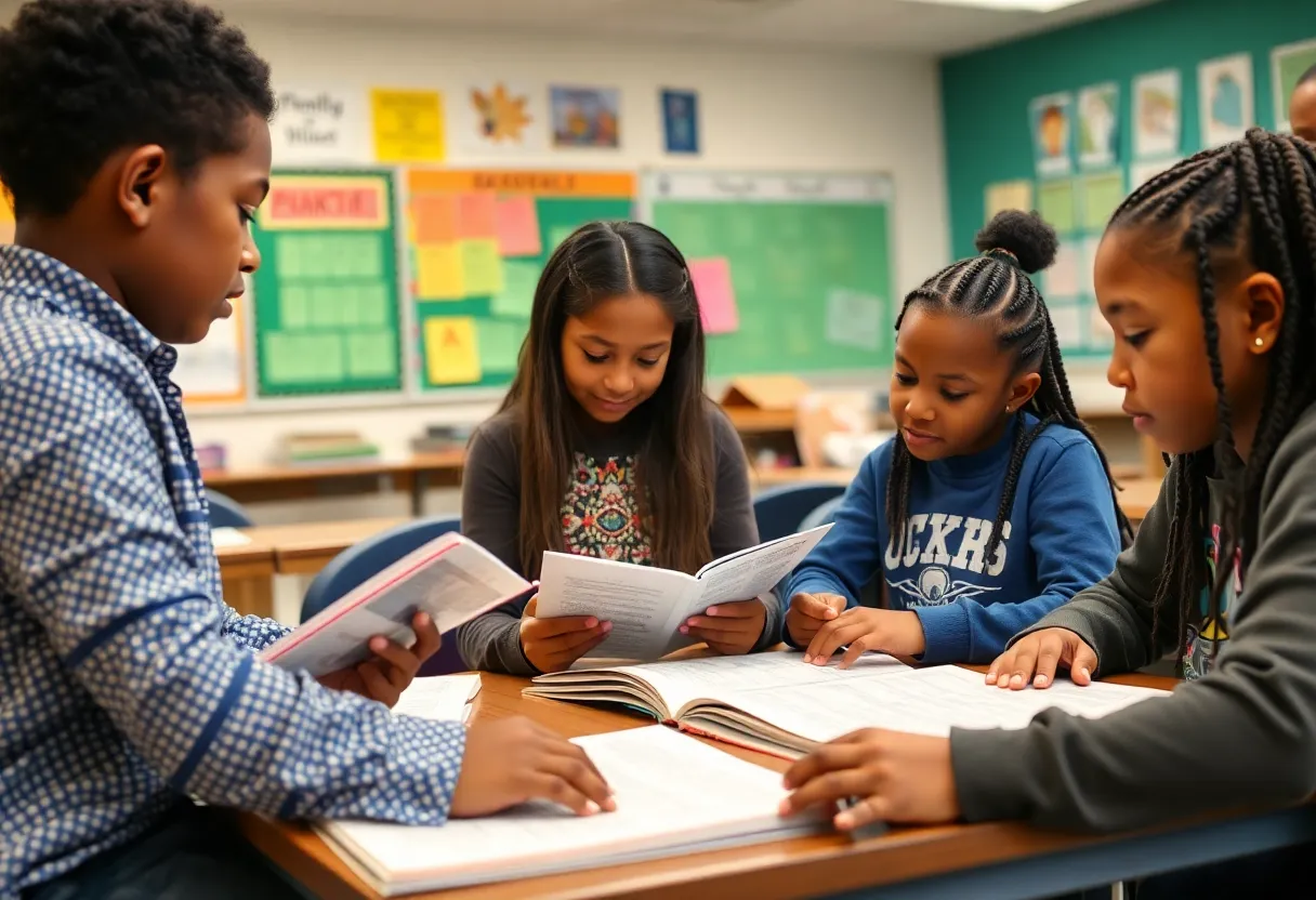 Students in an Oklahoma City classroom focused on STEM activities