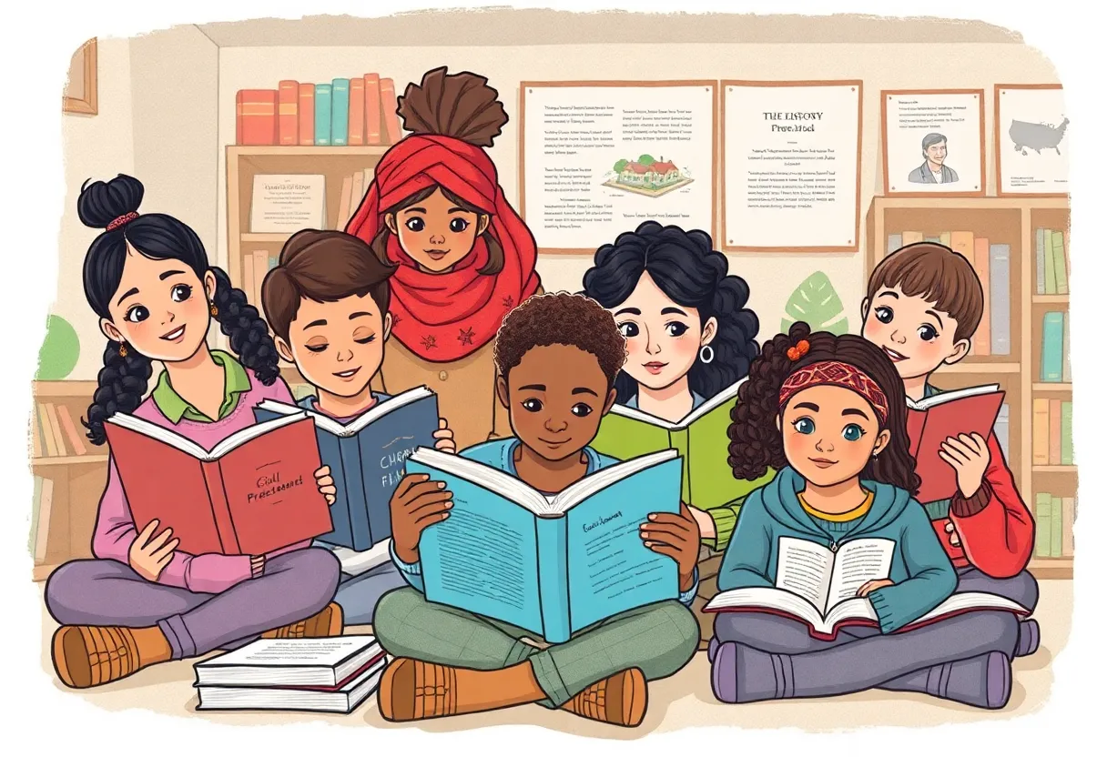 Students engaging with diverse history topics in a classroom setting