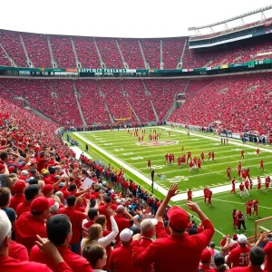 Oklahoma Sooners fans celebrating a football victory
