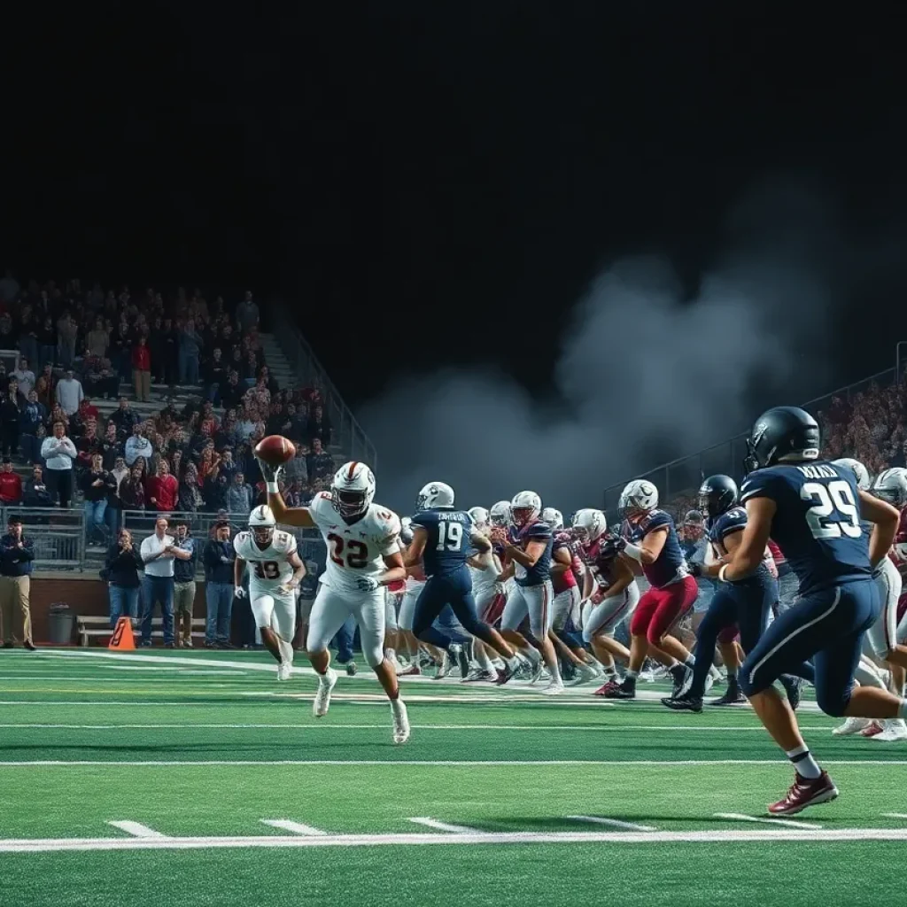 Oklahoma Sooners in action during a football game