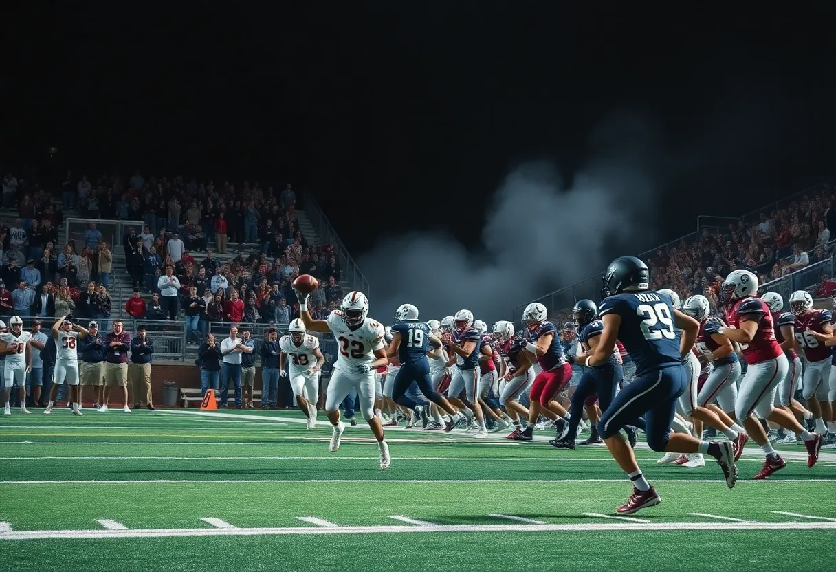 Oklahoma Sooners in action during a football game