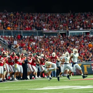 Oklahoma Sooners football team in action against Ole Miss Rebels