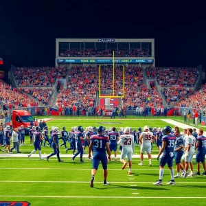 Oklahoma State Cowboys football team preparing for a game
