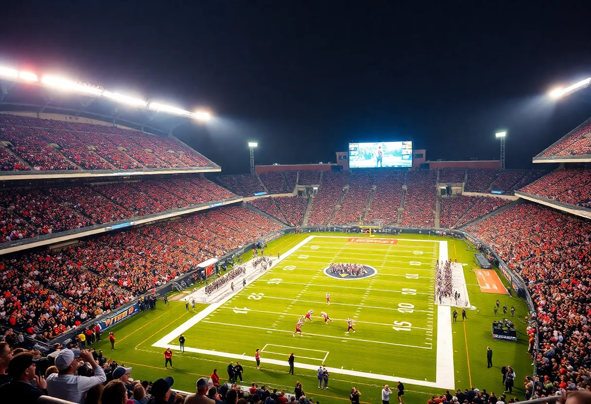 Oklahoma State Cowboys football players during a game