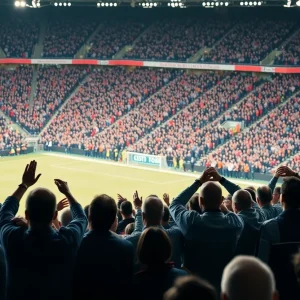 Fans reacting to a football game loss