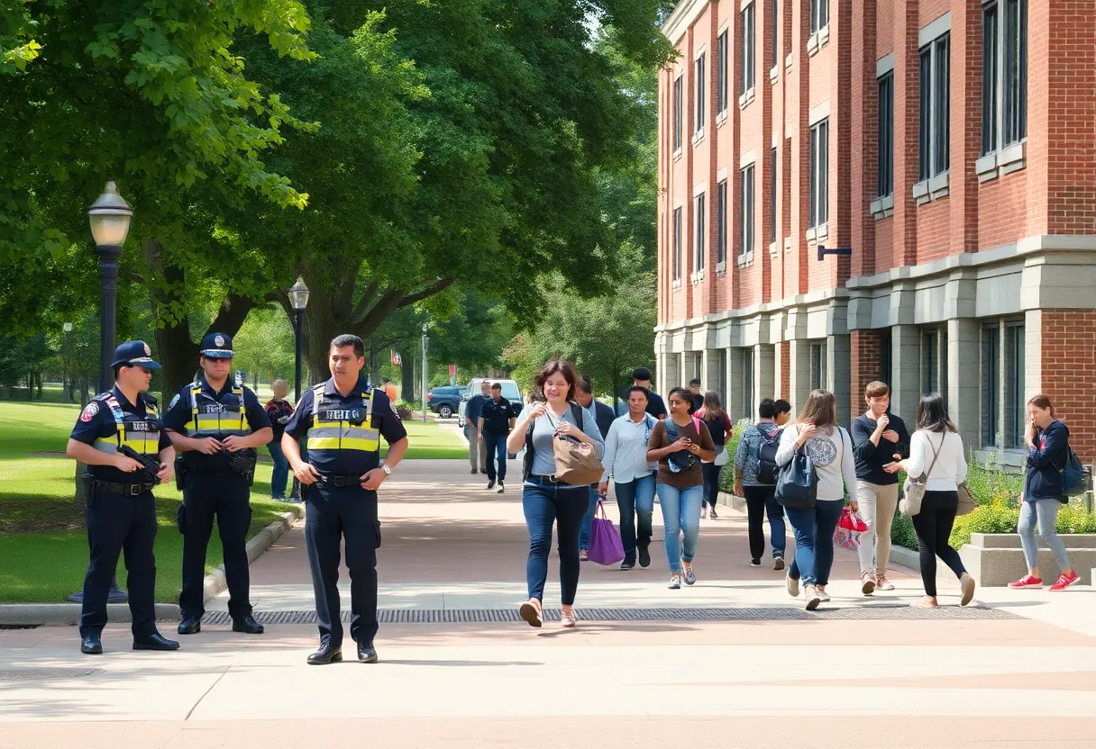 Enhanced security measures on the Oklahoma State University campus after a shooting incident.