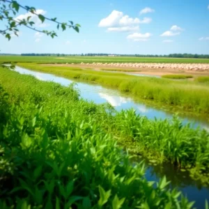 Scenic view of Oklahoma waterways indicating environmental conservation efforts