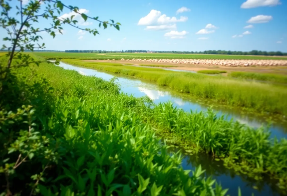 Scenic view of Oklahoma waterways indicating environmental conservation efforts