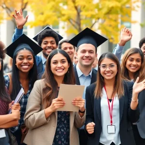 Celebration of Oklahoma State University business seniors receiving awards.