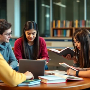 Students participating in a tutoring session at the University of Oklahoma