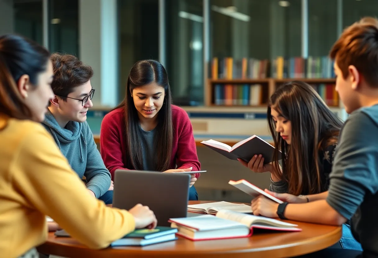 Students participating in a tutoring session at the University of Oklahoma