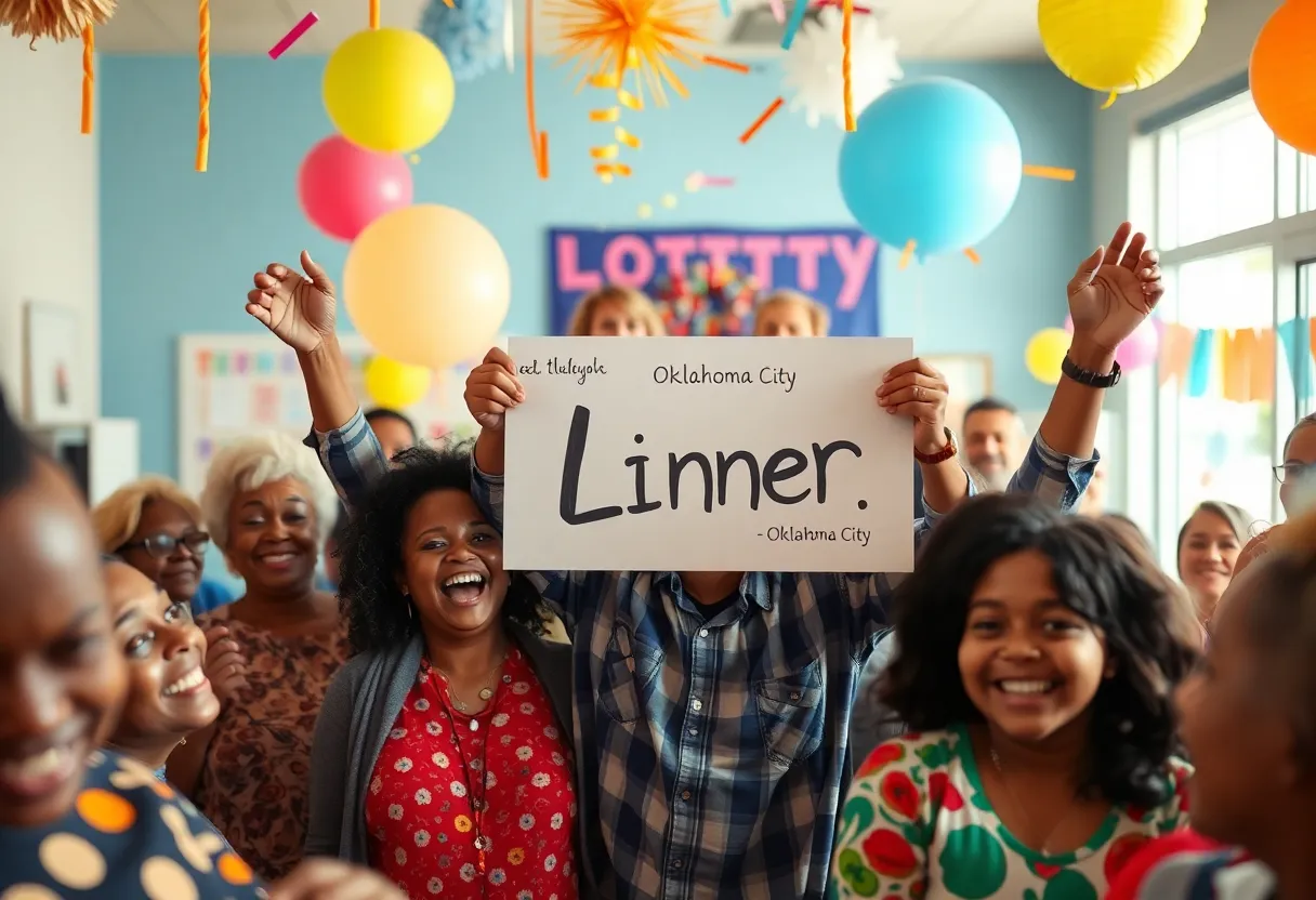 Community celebration for Powerball winner in Oklahoma City