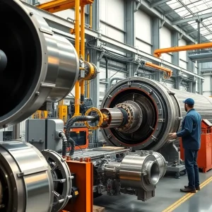 Modern manufacturing facility producing aerospace alloys