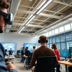Construction of the new cybersecurity center at Rose State College in Oklahoma City.