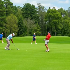 University of Oklahoma Sooners golf team competing at the Tulsa Country Club Invitational
