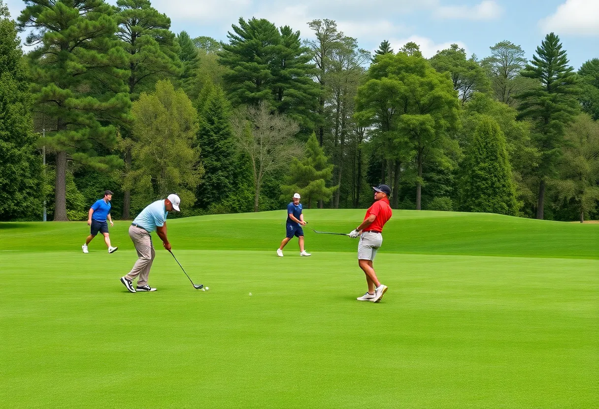 University of Oklahoma Sooners golf team competing at the Tulsa Country Club Invitational