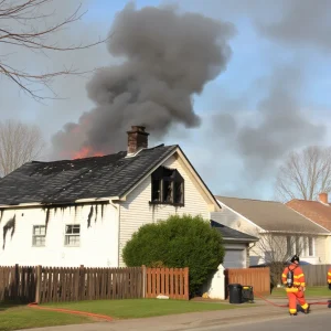 House fire in Southwest Oklahoma City with firefighters on the scene