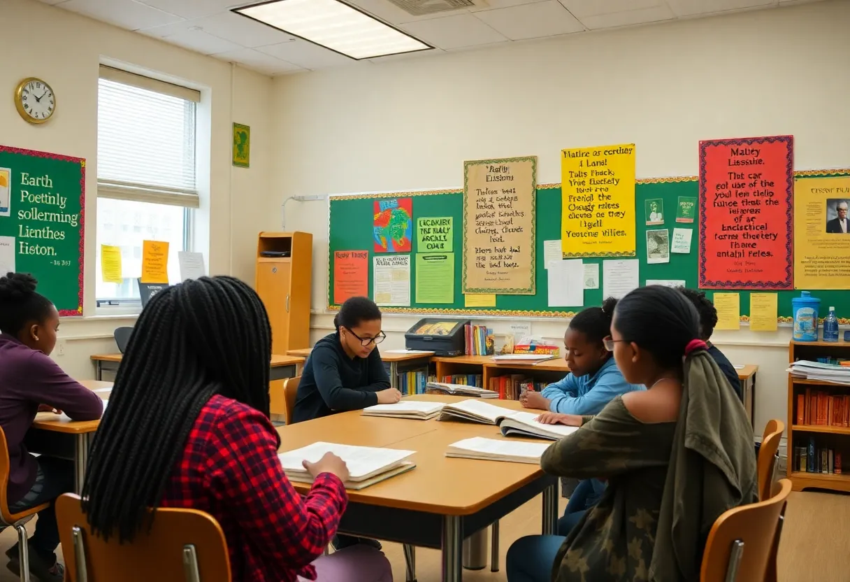 Students participating in a literature workshop focused on Ralph Ellison