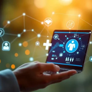 Graphic representation of telehealth services for rural areas
