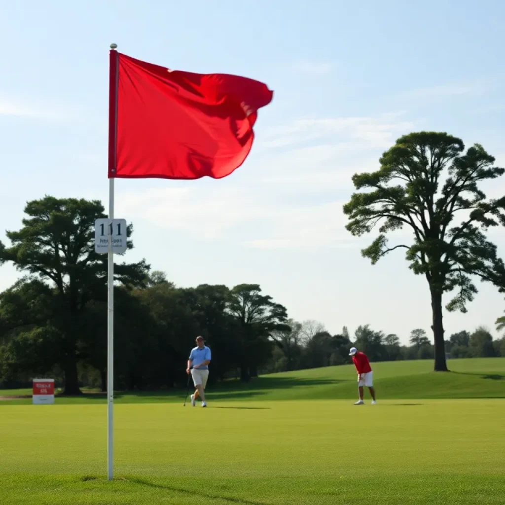 Golfers competing in the Dale McNamara Invitational at Tulsa Country Club