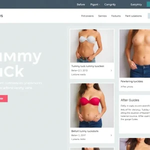Screenshot of the Tummy Tuck Resource Library interface on Oklahoma Plastic Surgeons website.