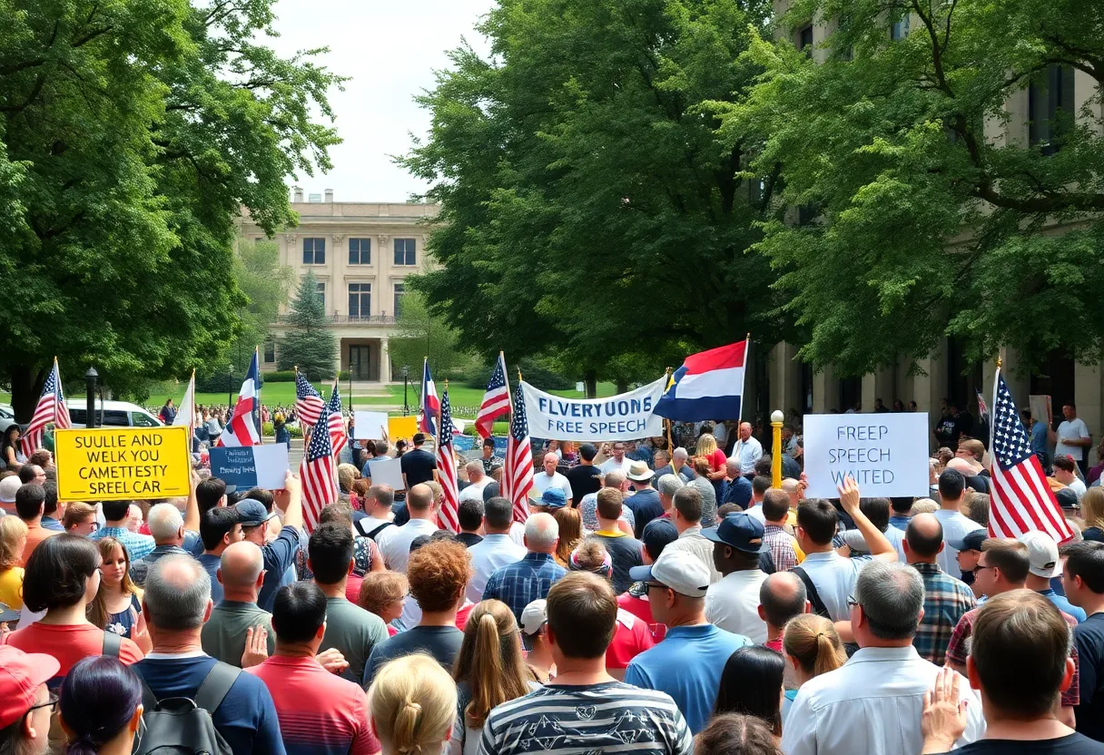 Crowd at Turning Point USA event at the University of Oklahoma