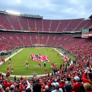Crowd cheering at Iowa State Cyclones game