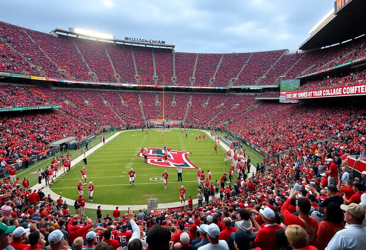 Crowd cheering at Iowa State Cyclones game
