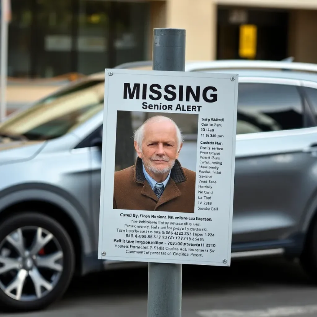 Silver Alert poster for missing 74-year-old man in Edmond, Oklahoma