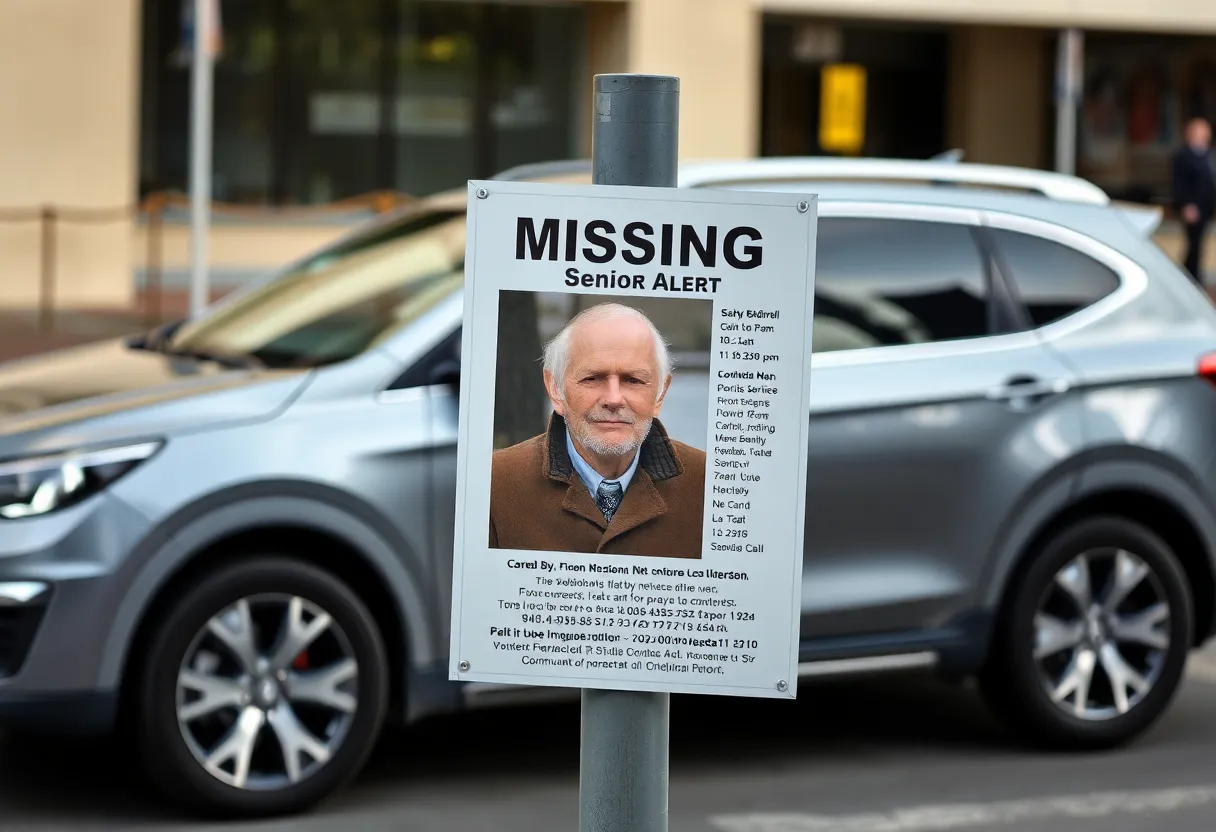 Silver Alert poster for missing 74-year-old man in Edmond, Oklahoma