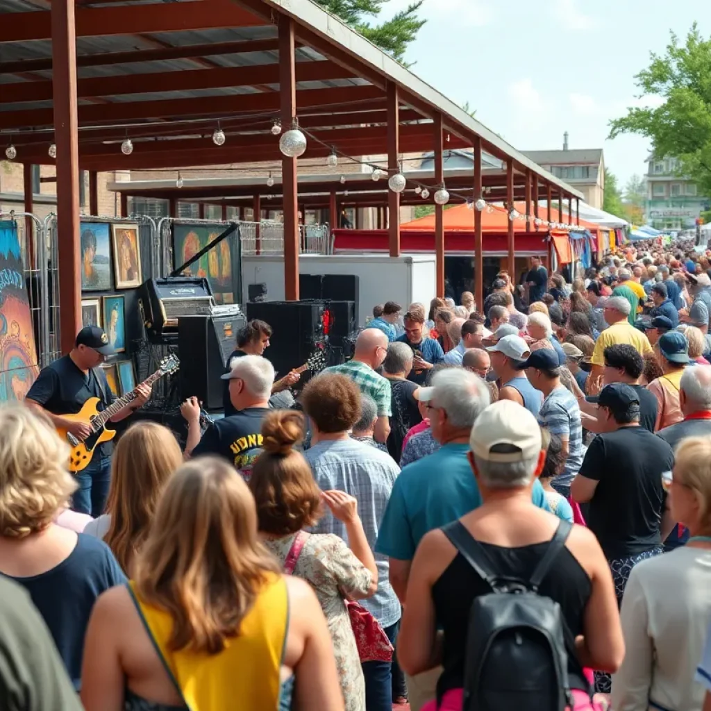 Crowd enjoying the Mojo's Blues Festival in Oklahoma City