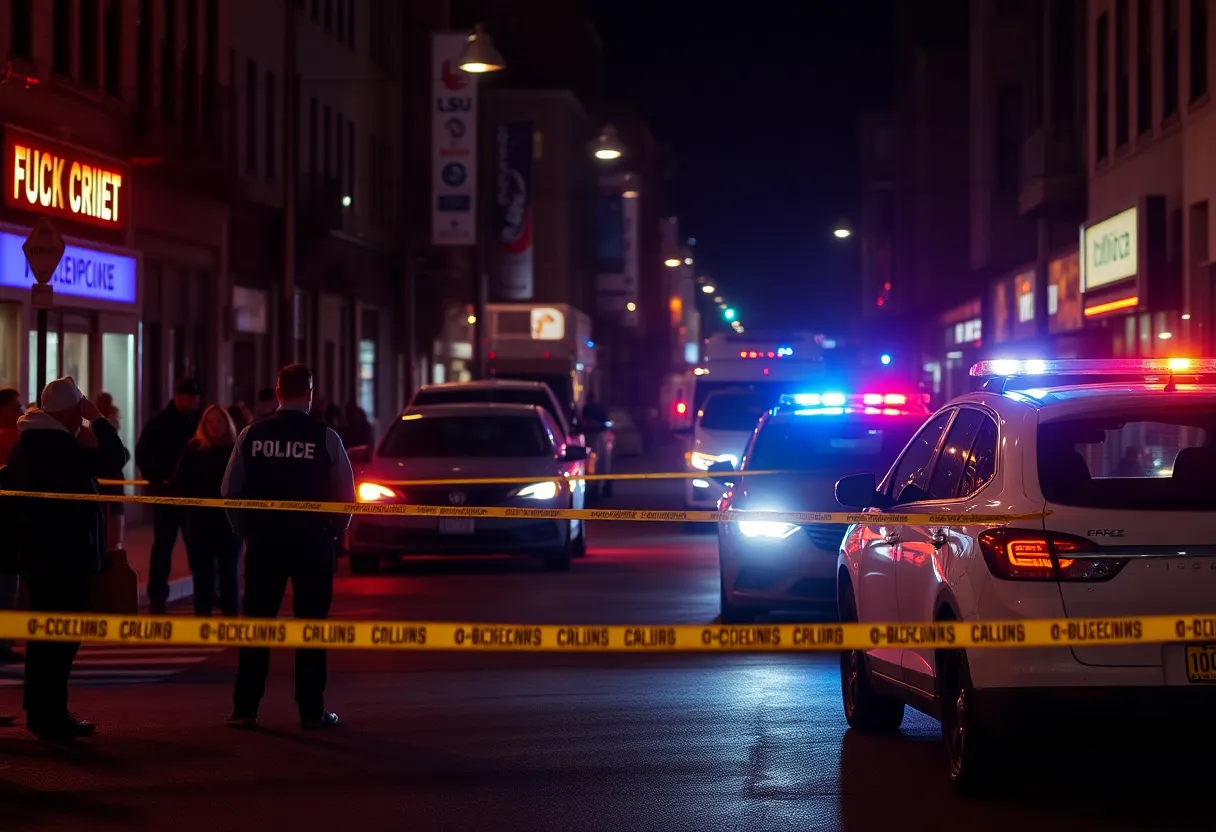 Police response at crime scene in Oklahoma City