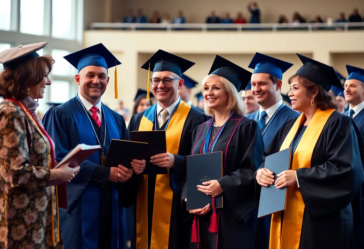 Ceremony honoring alumni for their contributions to education