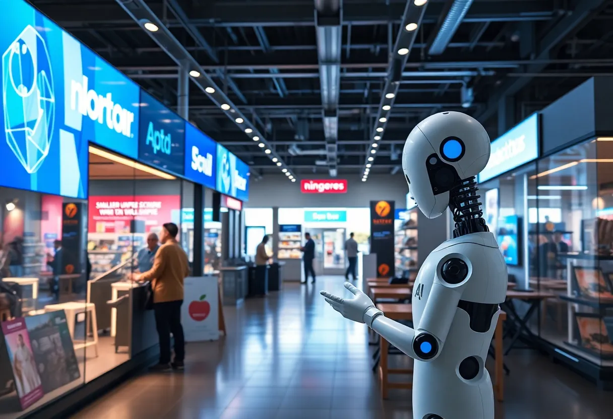 Illustration of AI technology in advertising.